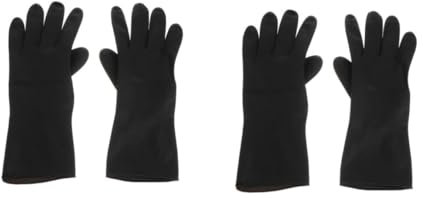 minkissy 2 Stück Handschuh zum Färben von Haaren gardening gloves Friseurhandschuhe Haarshampoo-Handschuhe Handschuhe zum Färben von Haaren Black