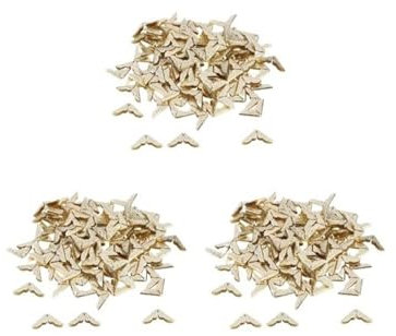 100-300pcs Scrapbooking Albums Corner Protectors Card File Menu Metal Book Laptop Corner Protector Scrapbooks Photo Albums Decor(Gold 300pcs)