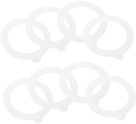 TIDTALEO Lot De 8 Joints D'Étanchéité En Silicone Pour Bocaux Bocaux À Large Ouverture Joints D'Étanchéité Anti-Fuite Gel De Silice Blanc