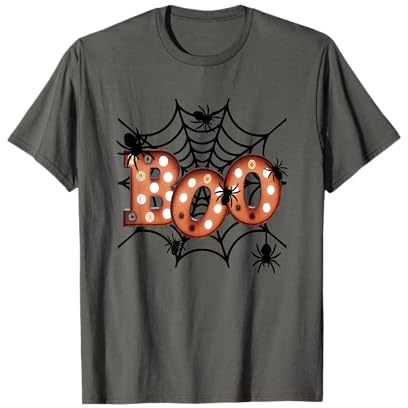 Boo Spinnennetz Halloween Gruselige Spinne Design mit Gothic T-Shirt