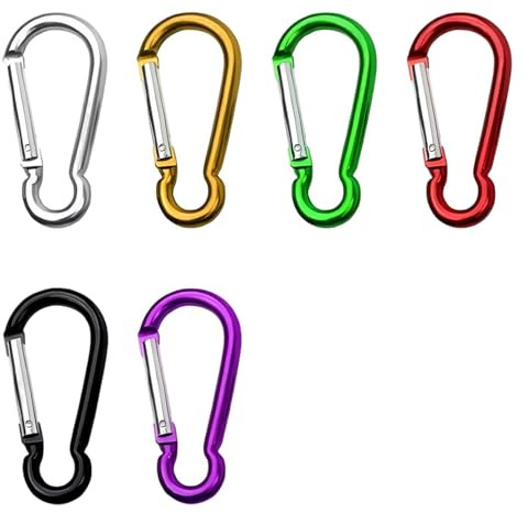 QYHON 6X Mini Karabinerhaken klein Aluminium, Karabiner Schraubverschluss | Schlüsselanhänger Karabinerhaken, für Camping, Reisen, Wandern, Angeln