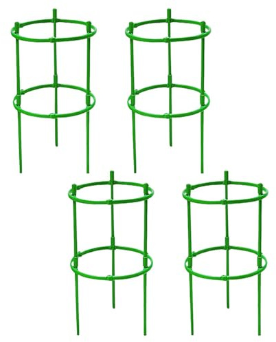 Angoily Verstellbares Rankgitter 136cm 8 Stufiges Pflanzenstützgestell aus Bruchfestem Material Rundes Tomatenkäfig Kletterpflanzenhalter für Garten und Gemüse