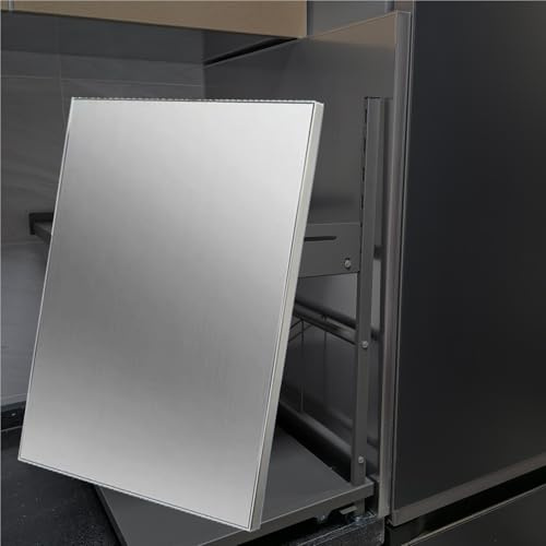 escudo térmico para el refrigerador Panel Aislante Para Refrigeradores Y Estufas, Tapete De Acero Inoxidable Para Encimeras De Cocina Y Tuberías De Gas, Tapete Autoadhesivo(L 90CM x W 60CM)