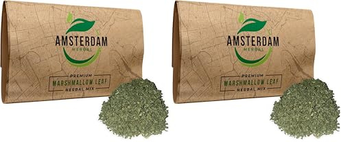 Miscela di erbe aromatiche di Amsterdam - Foglia di marshmallow naturale al 100% - Come usata nei caffè… (Confezione da 2)