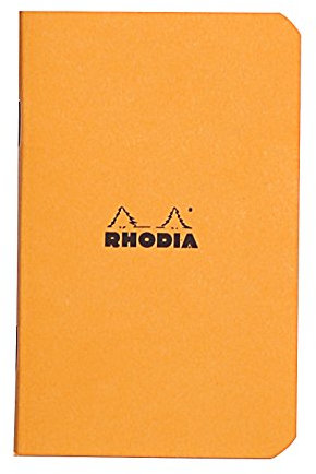 Rhodia 119158C Heft (kariert, 7,5 x 12 cm, 24 Blatt) 1 Stück orange