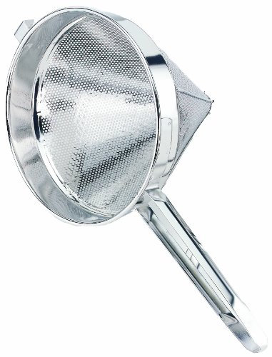 Crestware 8-Inch Fine Mesh Strainer, Stainless Steel, China Cap Strainer