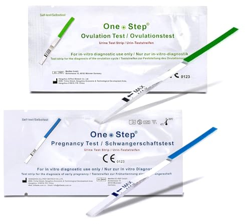 One+Step Kombipaket 10 Ovulationstests und 5 Schwangerschaftstests - Fruchtbarkeitstest für Frauen - Ovulationstest für Eisprung