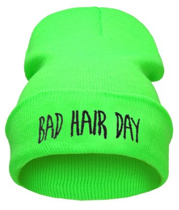Beanie Mütze Damen Herren Bad Hair Day Commes des 1994 HAT HATS, Morefazltd (TM) (Bad Hair Day Neongrün)