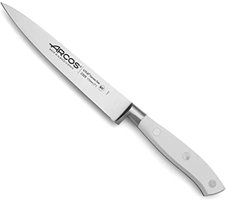 Arcos Serie Riviera Blanc - Sohlenmesser - Klinge aus Nitrum geschmiedetem Edelstahl 170 mm - HandGriff Polyoxymethylen (POM) Farbe Weiße, 21.25 x 5 x 5 cm