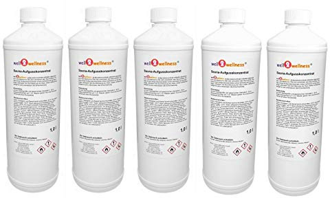 Saunaaufguss 5 liter (5 x 1l) von well2wellness® - über 60 Saunadüfte zur freien Wahl