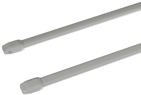 Liedeco Scheibenstange Standard, 11 mm Cafehausstange, 2 Stk weiß, 100-180 cm ausziehbar