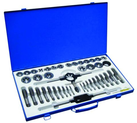 Hilka 48404500 Pro Craft Tungsten Steel Tap and Die Set (45-Piece)