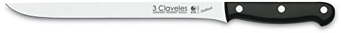 3 Claveles - Cuchillo jamonero uniblock, tamaño 24 cm (RIV001)