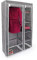 Relaxdays Stoffschrank, mit Kleiderstange & 5 Fächern, HBT: 174 x 107 x 42,5 cm, stabiler Faltschrank mit Bezug, grau