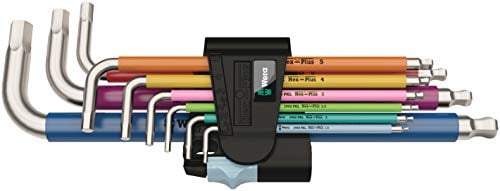 Wera 05022669001 3950/9 Hex-Plus Multicolour Stainless 1 Winkelschlüsselsatz, metrisch, Edelstahl, 9-teilig