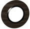 Legrand - Plaque de finition ronde dooxie 1 poste finition effet bois ébène avec bague noire brillante