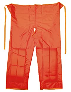 PARDINI Piantallegra - Cubrepantalones con acolchado resistente de nailon naranja para jardinería, ideal para desbrozadora. Resistente e impermeable. Fabricado en Italia.