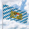 Bayern Flagge – 250 x 150 cm für Fahnenmast, Bayern Fahne mit Löwen-Wappen & Raute, Hissflagge aus reißfestem Fahnen-Polyester-Stoff, wetterfest und UV-beständig