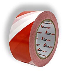Warnband, Absperrband, Markierungsband, Nicht klebend, 48 mm x 200 m, Rot und Weiß, 1 Stück