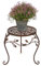 DanDiBo Taburete para flores de metal marrón 30 cm 93992 M columna para flores moderno soporte para plantas