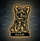 LEON - FOLIEN Norfolk Terrier Hund Schlummerlicht personalisiert mit Name Led Lasergravur aus MDF Holz Nachtlicht Geschenk Wandschild