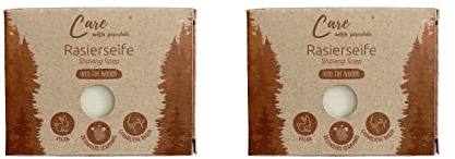 pandoo Rasierseifen 100g | Into the Woods | Naturseife | Doppelpack (2 Stück)