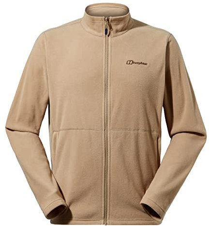 Berghaus Herren Prism Micro Polartec Half Zip Fleece, zusätzliche Wärme, extra bequem, Beige, L