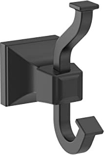 Amerock | Einzelner Kleiderhaken | Mattschwarz | Mulholland | Handtuchhaken | Badzubehör | Badezimmerzubehör