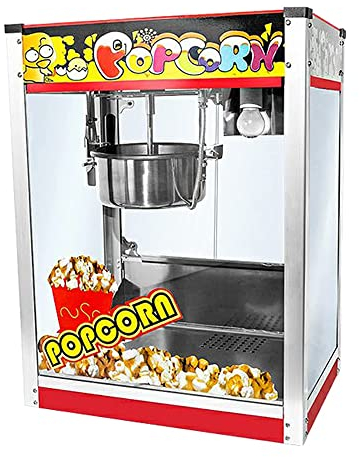 Commercial Cinema Popcorn Maker, 1400W Hot Air Popcorn Maker with Non-Stick Pan Keep Warm Popcorn Maker