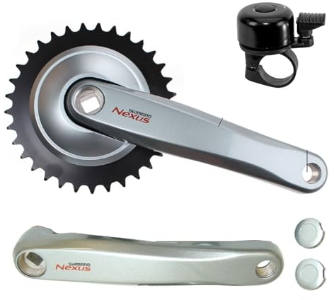 Shimano Kurbelgarnitur Nexus FC-C6000 33 Zähne Silber inkl. Fahrradklingel