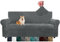 CHELZEN Housse de canapé en Velours 3 sièges Housses de canapé Extensibles épaisses (3 Places, Gris)