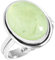 Jeweloporium 925 Sterling Silber Ringe für Damen Größe 66(21.0) Grün Real Prehnit Edelstein Jahrgang Silber Ringe Freundschaftstag Geschenk Solitär Schmuck