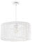 Paco Home Hängelampe Bambus Wohnzimmer Pendelleuchte Rattan Esstisch Esszimmer Lampe E27 Hängeleuchte Papier Boho, Farbe:Weiß (Ø40cm), Leuchtenart___Farbe:Pendelleuchte - Weiß