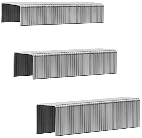 SITLDY Robuste T50-Edelstahl-Heftklammern, 1000 Stück, 3 Größen für Tacker, beinhaltet: 5/16 Zoll, 3/8 Zoll, 1/2 Zoll Sortiment, Kombi-Set (1000)