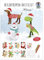 Ursus 21360099F - Hexentreppen Bastelset Winter, Set für 9 weihnachtliche Tiere aus Fotokarton, 25 x 35 cm, 300 g/qm, inkl. Papierstreifen, Vorlage, Faden zum Aufhängen und Bastelanleitung