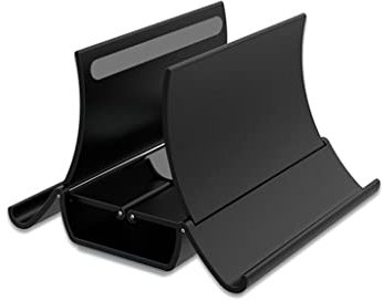 JZX Laptop Stand Notebook Vertical Stand Desktop Computer Gravity Storage Vertical Vertical Placement Rack Universal Rack (Color : Black)