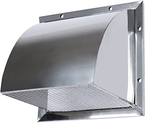 Edelstahl Quadratische Abluft Haube 300mm 380mm Lüftungsgitter Lüftungsrohr Haube Mit Mesh Screen, Abdecken Unregelmäßiger Öffnungen, Lüftungshaube Für Dunstabzugshaube Klimagerät Oder Trockner ( Size