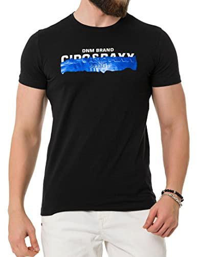 Cipo & Baxx Herren Prägedruck Print T-Shirt Kurzarm CT737