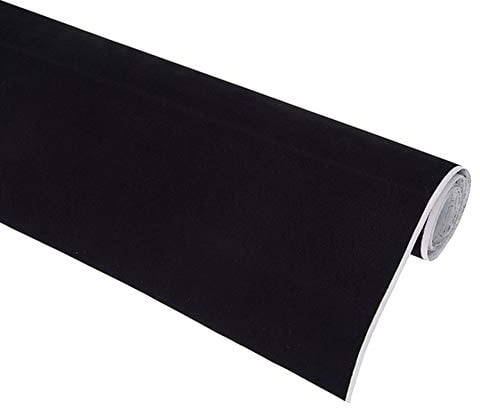Filz Selbstklebend, 45x200cm Selbstklebender klebriger Filz Mehrzweckklebstoff für Box Liner, Cup Mat, Couch, Tischbeine, Stuhlmöbelfüße, Bilderrahmen (schwarz)