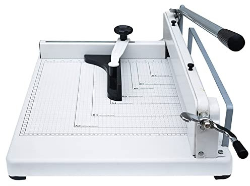 XUCS Robuster Papierschneider, A3-Papierschneider, industrieller Papierschneider, gestapelter Schnitt von 4,3 cm, Metallbasis, für Büro, Schule, Geschäft und Drucken