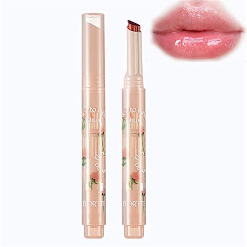 Aumude Flortte Jelly Lipstick, Long Lasting Moisture Rich Lip Balm, Waterproof Non-sticky Mirror Lip Gloss (03#)