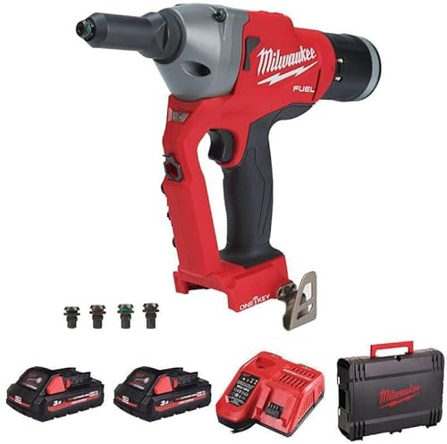 Milwaukee M18 ONEFPRT Fuel 18v Cordless Brushless Rivet Gun 2 x 2ah Li-ion