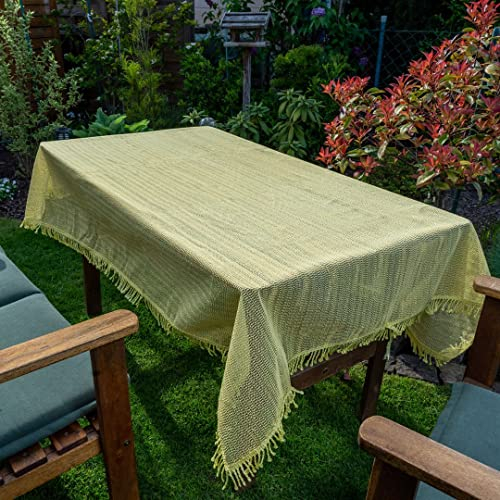 laro Gartentischdecke Wetterfest rutschfest Eckig, Muster:Gelb, Größe:110x140 Classic