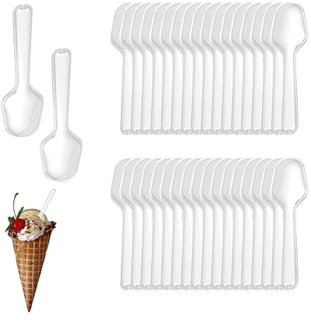 Cuillères en Plastique Transparent,Cuillère à Dessert Transparente,60 Pièces Mini Cuillères en Plastique de Fête,Mini Cuillères de Dégustation,Robustes et Réutilisables,pour Les Fêtes et Le Quotidien.