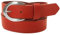fashionchimp Basic Damengürtel aus 100% echtem Leder, glänzende Gürtel-Schließe, Breite ca. 2,8cm, Made In Germany (Rot-Montana, 120/BW105)