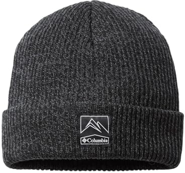 Columbia Unisex Whirlibird Cuffed Beanie Mütze, Black/Graphite Marled/Logo, Einheitsgröße EU