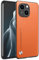 HONLEN Case for iPhone 14 (6.1 Inches) Business Phone Case Leather with Back Orange