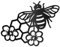 CREATCABIN Bees Metal Wall Art Decor Black Honey Wall Hanging Ornament Iron Wire Wall Art Flower Sculpture Decoration Sign Minimalist Wall Decor for Farmhouse Garden Bedroom Office Home 12 x 9Inch