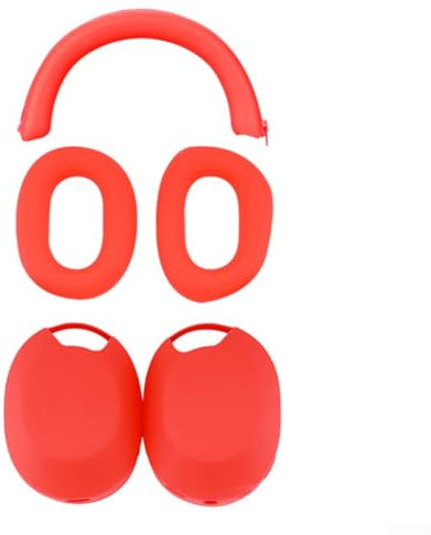 Silikon-Schutzhülle für Sony WH-1000XM5, für Sony xm5 Kopfhörer-Schutzhülle, für E-ar-Tassen für Sony xm5, WH-1000XM5, Zubehör, weiche Silikon-Schutzhülle (rot)