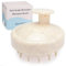FREATECH Hair Scalp Massager Shampoo Brush, Shower Hair Brush with Long & Flexible Silicone Bristles for Scalp Scrub, Head Massage and Hair Growth, Dandruff Comb Scalp Scrubber Exfoliator, Beige